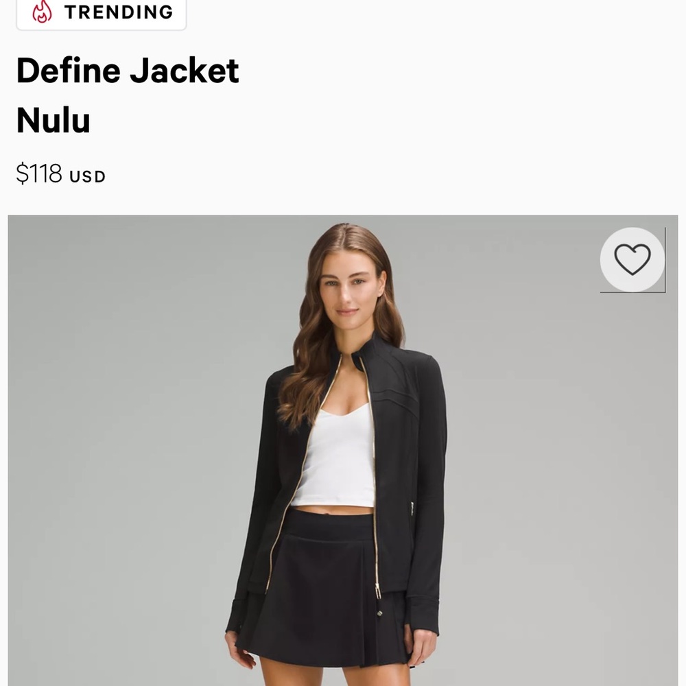 Lululemon define jacket 
Size 14 
New w tags